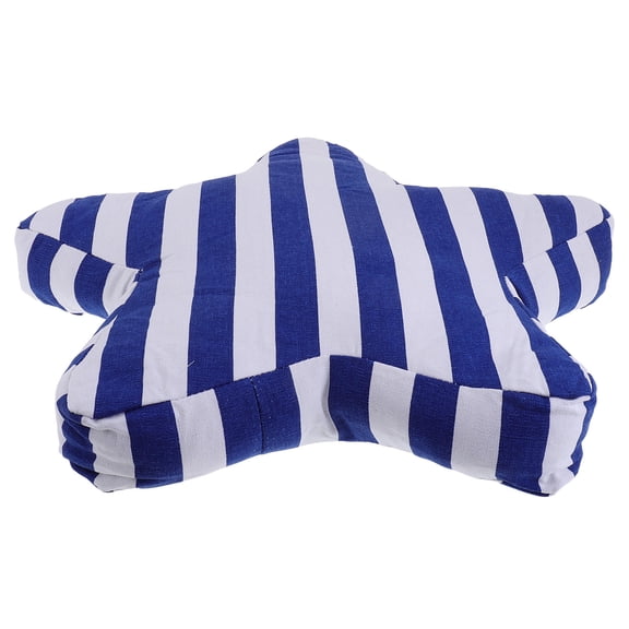 LOLIPPYY Mediterranean Style Blue Star Shaped Throw Pillow Canvas Decorative Accent for Living Room