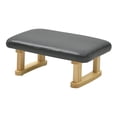 thumbnail image 2 of Reposapiés pequeño otomano, taburete antideslizante para cambiar zapatos con patas de madera, reposapiés para entrada, sala de estar, guardería, Gris oscuro, 2 of 9