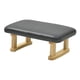 thumbnail image 2 of Reposapiés pequeño otomano con patas de madera para guardería, dormitorio, sala de estar Gris oscuro, 2 of 9