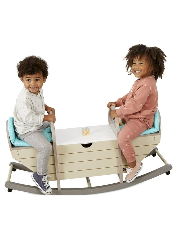 Little Tikes Teeter Totter, Wooden Ride On Toy and Storage Bench Children, Kids, Boys & Girls Ages 3 - 5