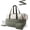 Green White, variant on Small Gym Bag for Women with Large Tumbler Holder Pocket, Carry on Weekender Travel Duffel Bag with Shoe Compartment, Overnight Mini Personal Bag with pouch for Workout Sport Dance Yoga