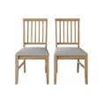 thumbnail image 3 of Castle Place Heritage Vertical Wooden Dining Chairs, Natural Oak, Set of 2, 3 of 9