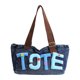 thumbnail image 1 of Bolso tote de mezclilla ligero, bolso de hombro informal de mezclilla para mujer, ideal para fiestas, y trabajo. Azul oscuro, 1 of 8