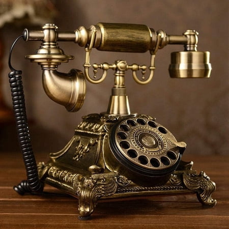 AIOMUO Vintage Rotary Phone, Retro Ringtones, Rotary Dial Telephone Old Fashioned Landline Phones for Home, Office & Hotel Decor Fashion