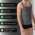 thumbnail image 2 of Farmacell Men's Shaping Compression Tank Top for Workout, Cotton, Made in Italy, Cod. 418, 2 of 10