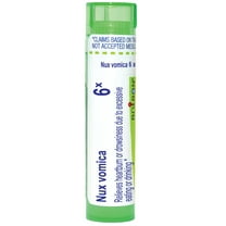 Boiron Nux Vomica 6X, Homeopathic Medicine for Heartburn Or Drowsiness Due To Excessive Eating Or Drinking, 80 Pellets