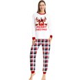 thumbnail image 4 of MAWCLOS Mommy Dad Child Xmas Pjs Tops And Pants Sleepwear Loose Long Sleeve Matching Family Pajamas Set Red Mom M, 4 of 7