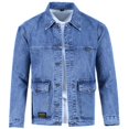 thumbnail image 4 of Abrigos de mezclilla para hombre, chaqueta vaquera con botones azules, otoño, precio económico, elegante, nuevo en Y2k, una pieza de tela, bajo costo, vaquera, talla L, 4 of 5
