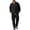 Black, variant on Sweatsuits For Men 2 Piece Set Classic Long Sleeve Corduroy Contrast Collar Sweatshirts And Loose Fit Cargo Joggers Sweatpants Fall Winter Sweat Suit