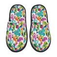 thumbnail image 1 of Balery Watercolor Flowers Pantuflas de Casa de Felpa Silenciosas con Diseño Estampado, Zapatillas Cómodas Antideslizantes de Algodón para Interior-Large, 1 of 8