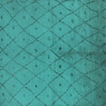 thumbnail image 1 of Ahgly Company Indoor Square Solid Turquoise Blue Modern Area Rugs, 4' Square, 1 of 4