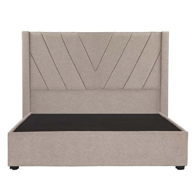 Recámara Matrimonial Aurora Arena con Cabecera + Box Base Cama