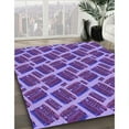 thumbnail image 3 of Ahgly Company Machine Washable Indoor Round Transitional Bright Purple Area Rugs, 4' Round, 3 of 7