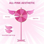 WinSpin 24 Dual Use Prize Wheel Tabletop or Floor Stand Fortune Spinning Pink