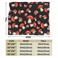 thumbnail image 3 of Wijzvio Red Mushroom Throw Blanket Soft Fuzzy Fleece Blanket For Couch Bed Living Room Decoration 40"X30", 3 of 9