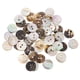 thumbnail image 1 of Uxcell 50Pcs Botones de Concha Natural, Botón de Madreperla de 15mm, Botones de Costura, Marrón, 1 of 7