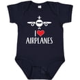 thumbnail image 3 of Inktastic Plane I Love Airplanes Boys or Girls Baby Bodysuit, 3 of 5