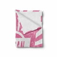 thumbnail image 2 of Susan Soft Flannel Fleece Throw Blanket, Female Name with Grunge Effect Birthday Girl Celebration Striped Backdrop, Cozy Plush for Indoor and Outdoor Use, 70" x 90", Pale Pink and White, by Ambesonne, 2 of 6