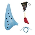 thumbnail image 2 of Ocarina Azul Agujeros con Llave Bolsas de Almacenamiento, Correa, Decoración para , Niños, Principiantes shamjiam Juego de llaves C Ocarina, 2 of 7