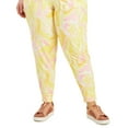 thumbnail image 3 of ID Ideology Plus Size Whirl-Print Joggers Whirl Lemon 3X, 3 of 3