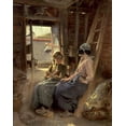 thumbnail image 2 of Makovski, Konstantin 12x14 White Modern Wood Framed Museum Art Print Titled - Sisters, 2 of 4