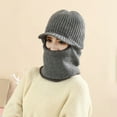 thumbnail image 4 of CRAFTHROU Grey Winter Warm Hat Knitted with Fleece Lining Windproof Tuque for Unisex Style, 4 of 5