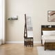 thumbnail image 4 of 360 - degree swivel mirror jewelry gabinete: 66 - pulgada tamaño completo - length mirror con standing jewelry armoire, lockable, con cajón y wheels - grande almacenamiento capacity, 4 of 7
