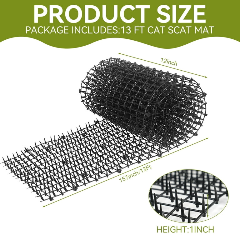 WEPSEN Cat Scat Mat with Spikes, 12" x 13' Deterrent photo 2