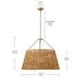 thumbnail image 5 of Modern Caged Pendant Light, 6-Light Industrial Minimalist Handwoven Boho Chandelier for Living Room Kitchen Bedroom Hallway, 5 of 7