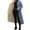 Blue, variant on Women's Denim Coat Winter Warm Long Fleece Lined Coat Trendy Casual Oversized Loose Outerwear Long Sleeve Relaxed Fit Warm Lining Cowboy coat