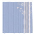 thumbnail image 2 of Ambesonne Nature Shower Curtain, Abstract Wavy Swirl Tree Art, 69"Wx84"L, Night Blue, 2 of 4