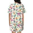 thumbnail image 3 of Picia Cute Flower Pajamas Sets for Women Soft Short-Sleeved Pjs with Lounge Shorts Two Piece Sleepwear-4X-Large, 3 of 9
