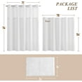 thumbnail image 4 of Zordlmo Easy Hang Fabric Shower Curtain with Snap-in Liner and Bath Rug Set, 72" x 74", White, 4 of 8