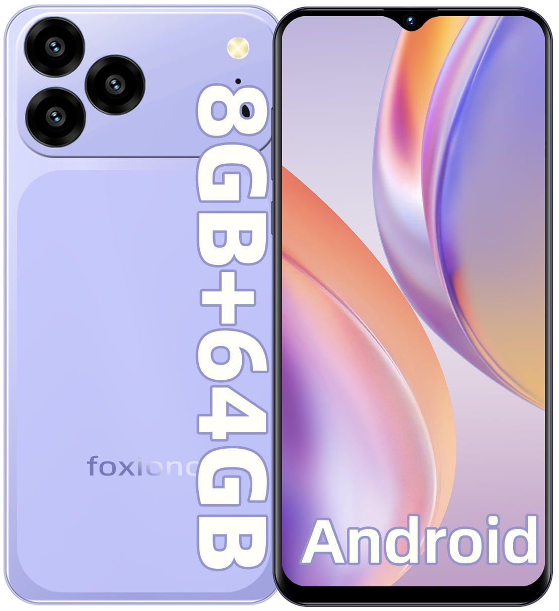 FOXIONO X28 Unlocked Smartphone,8GB+64GB,6.56