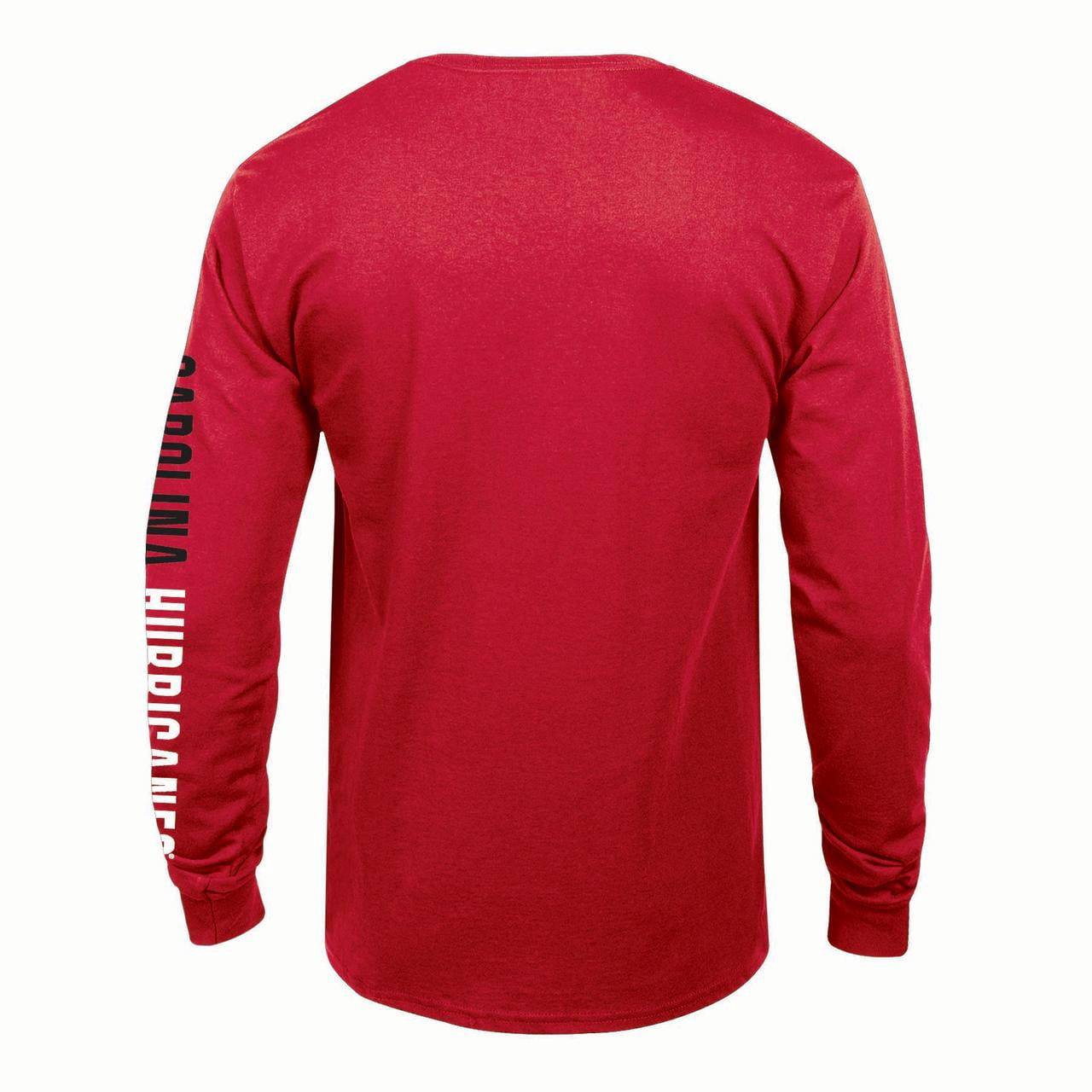 NHL Carolina Hurricanes Men's Team Color Double Graphic Long Sleeve T-Shirt