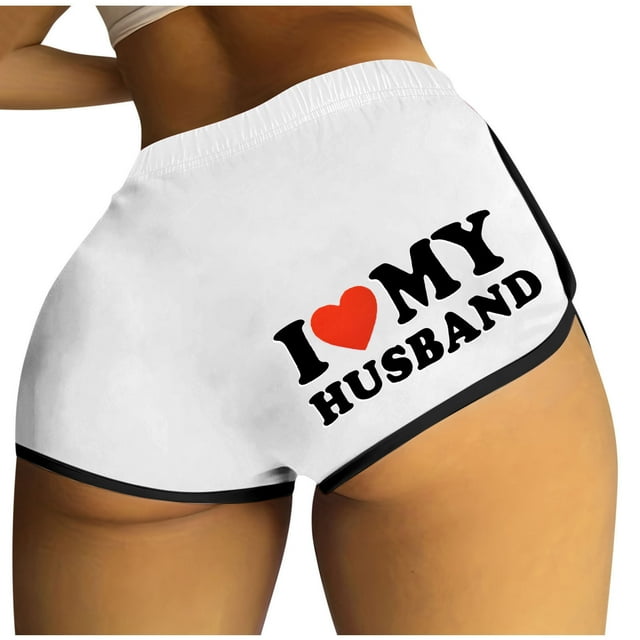 Pantalones Cortos para Mujeres de Cintura Alta Moda Casual Pantalones Cortos Sueltos Impresos Sexy, Cintura Elástica Cuerpos Pantalones Cortos de las Señoras, Vestir de Verano de Poliéster