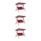 thumbnail image 1 of Billuyoard Columpio para 3 personas, cubierta de asiento superior, toldo para sombra de sol, patio, hamaca para césped, accesorios de toldo de Rojo 3piezas, 1 of 6