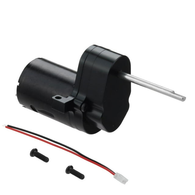 fastboy Moteur Brossé Résistant à la Chaleur en Alliage d'Aluminium RCGOFOLLOW Moteur Brossé Rc Résistant à la Chaleur pour Moteur Brossé Rc 1/10 WPL D12 Noir