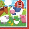 Barnyard Farm Animals Small Napkins (16ct)