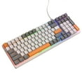 thumbnail image 4 of EGNMCR Clavier Gaming Clavier Gaming Ordinateur de Bureau Clavier Gaming Clavier Mécanique 100 Touches Clavier Mécanique Type-C Filaire RVB LED Rétroéclairé Rouge Clavier Méca Gaming Clavier Filaire, 4 of 6
