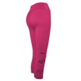 thumbnail image 7 of Capri Leggings for Women Summer Yoga Capris Side Ruched Cut-Out High Waisted Soft Casual Workout Legging Shorts (3XL, Hot Pink), 7 of 7