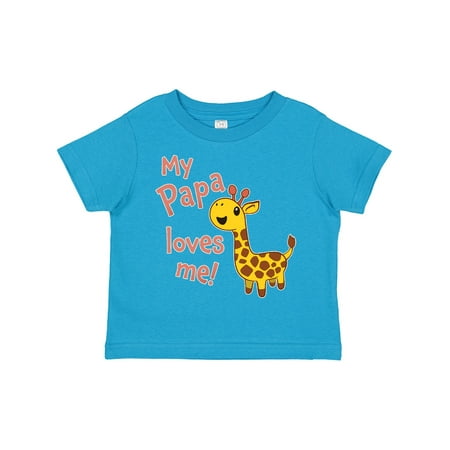 

Inktastic My Papa Loves Me- Cute Giraffe Gift Toddler Boy or Toddler Girl T-Shirt