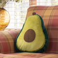 thumbnail image 4 of Soft Avocado Shaped Throw Pillow, Fruit Themed Shaped Cushions, Decorative Shaped Cushion for Couch, 12.5" x 15.5" Green, 1 Pack, 4 of 6