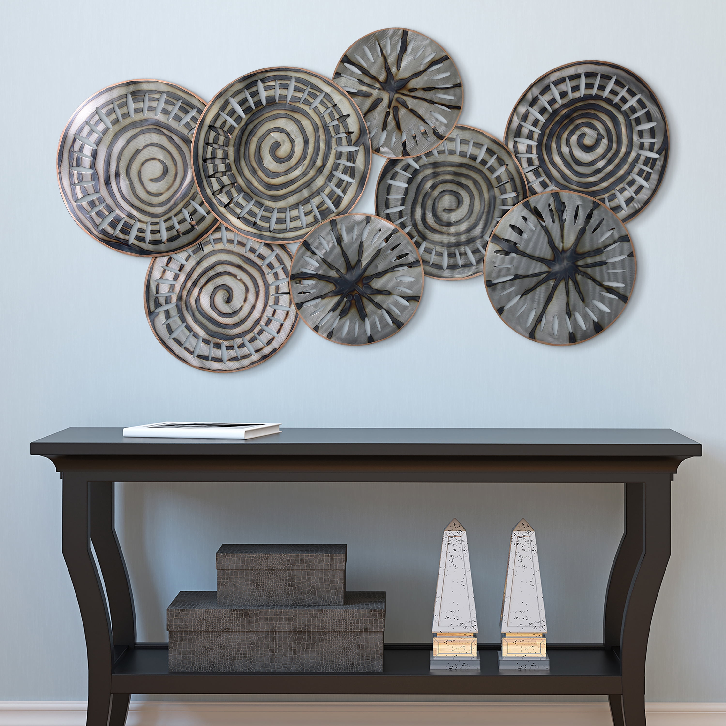 Empire Art Direct ADM-6096-2550-R Nautica Hand Painted Etched Metal Wall Sculpture