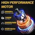 thumbnail image 3 of Aspiradora inalámbrica LITEKON compatible con batería 𝗗𝗘-𝗪𝗔𝗟𝗧 de 20 V máx. (sin batería), aspiradora de mano a batería para pisos de madera, alfombras y limpieza de autos, 125 AW (solo herramienta), 3 of 5