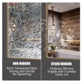 26x36 Framed Mirror for Bathroom, Brushed Mirror with Metal Frame ...