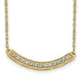 thumbnail image 1 of Diamond2Deal Collier Barre Courbée en Or Jaune 10K pour Femmes 18 Pouces, 1 of 5