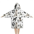 thumbnail image 2 of Schnauzer Dogs with Paw Blanket Hoodies for Kids 6-13YR Oversize Wearable Blanket Hoodies for Boys Girls Teens, 2 of 7