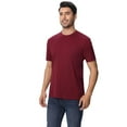 thumbnail image 6 of Crewneck Short Sleeve T-Shirt, Dry Fit Poly Shirt for Men, 100 Polyester Maroon Tee, L, 6 of 6
