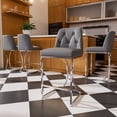 thumbnail image 7 of Ninecer 24" Counter Height Bar Stools Set of 4, PU Leather Counter Stool Chairs with Full Back for Kitchen Island, Gray, 7 of 7